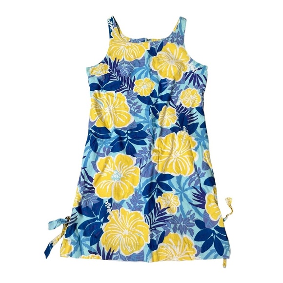 Lilly Pulitzer Yellow and Blue Scoop Neck Sundress - Picture 1 of 13